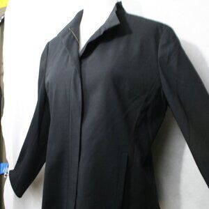 Banana Republic Black Wool Jacket Front Zip SZ L EUC
